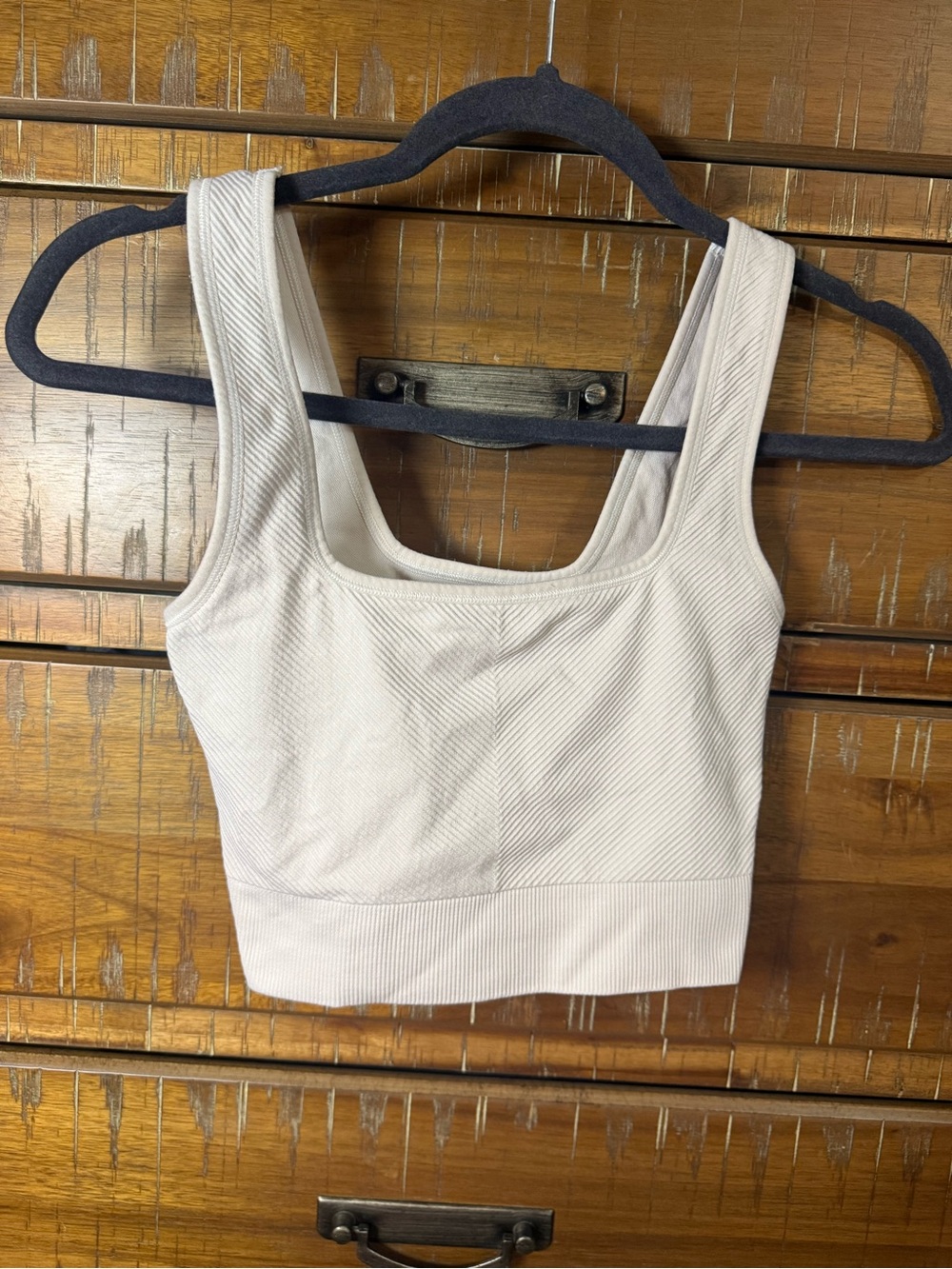 Women's Cropped Tank Top Cream / Off-White Size XS